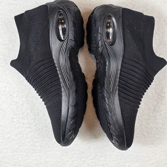 HKR Black Knitted Slip-On Sneakers with Ribbed Texture Size 9 - Picture 11 of 17